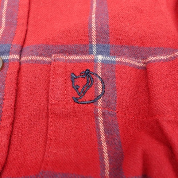 NEW Fjallraven Comfort Ovik Plaid Flannel Shirt 84132-345-560 Red/Navy - Picture 6 of 13